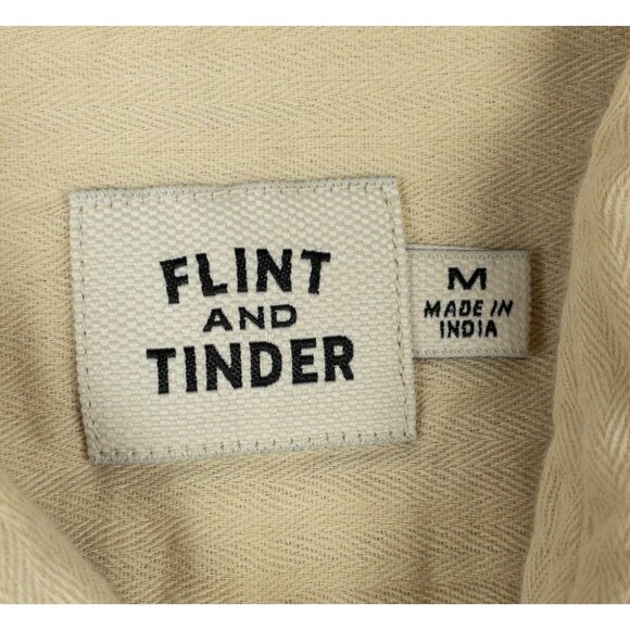 Flint And Tinder Double Gauze Shirt Men's Medium Casual Huckberry Light Yellow - Picture 3 of 14